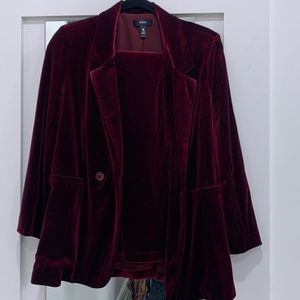 Aqua pants suit with blazer